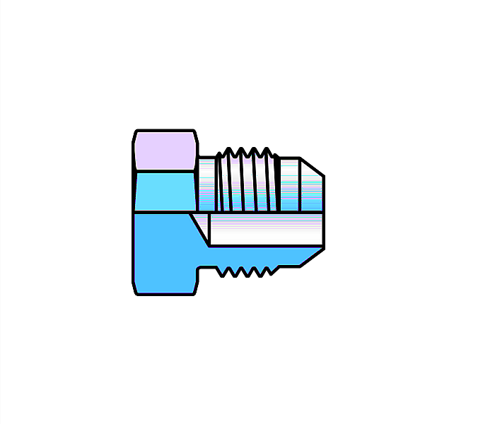 JIC fitting drawing of plug