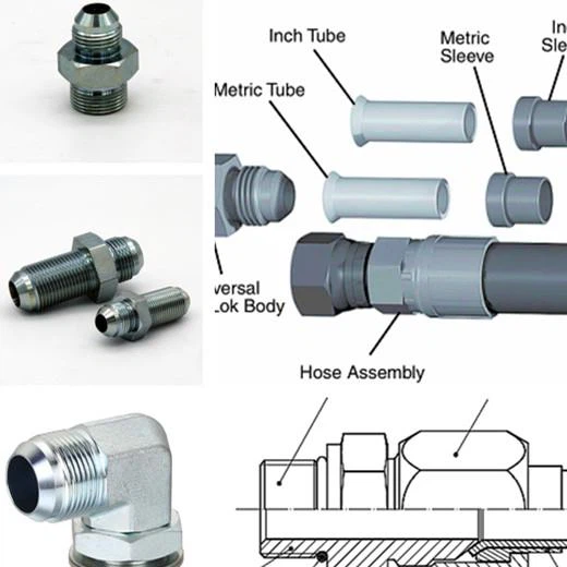 JIC Hydraulic adapter Fittings SAE J514 ISO 8434-2 types