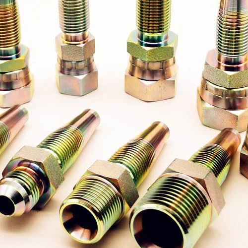 Reusable brass hydraulic hose fittings type