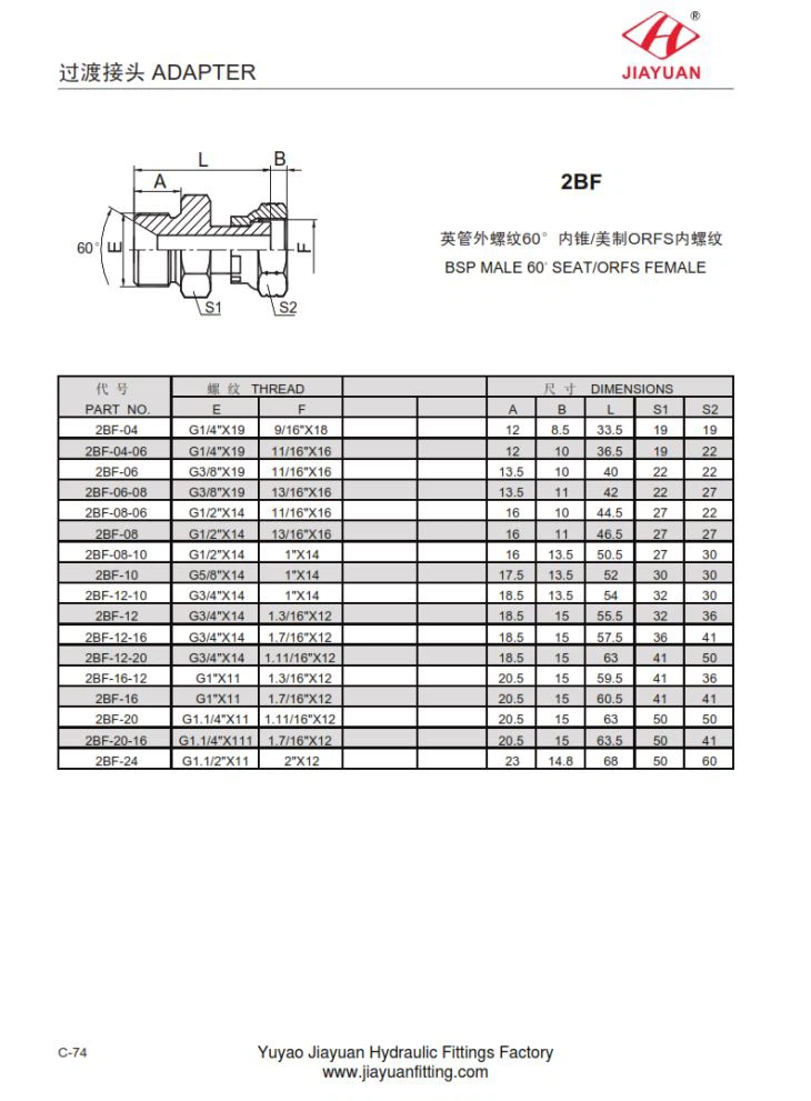 Male BSP Seat Swivel ORFS Fittings