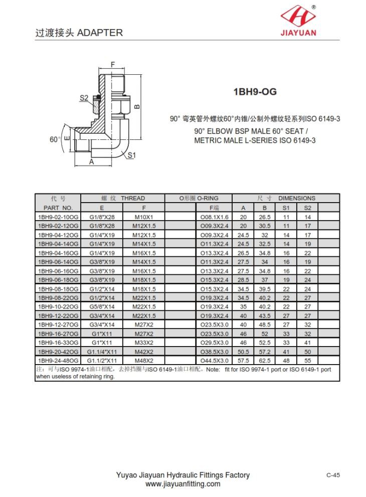 Male Elbow BSP Cone Metric Connector