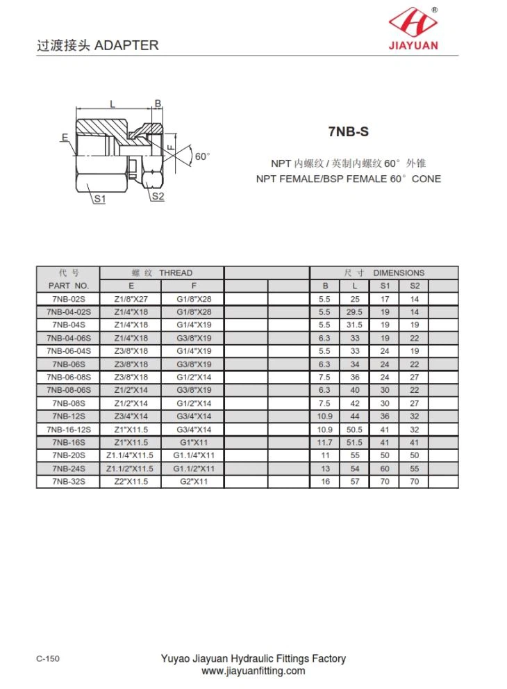 NPT Female BSP Swivel Adaptor