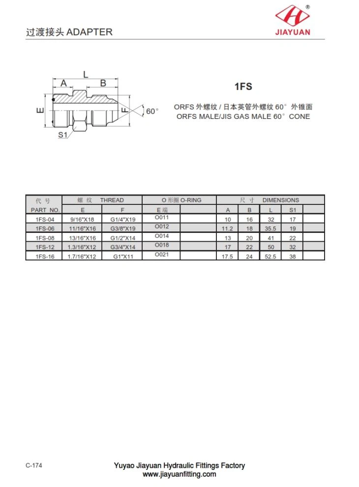 ORFS JIS Tube Adaptor