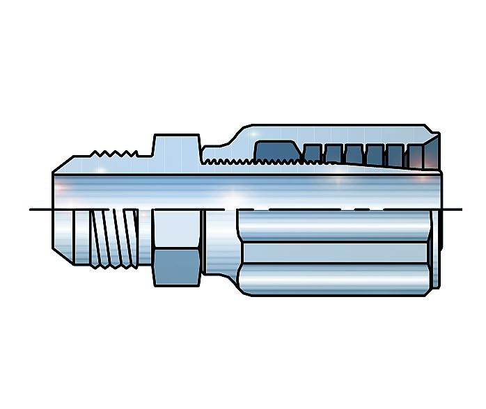 straight JIC male reusable hydraulic hose fittings