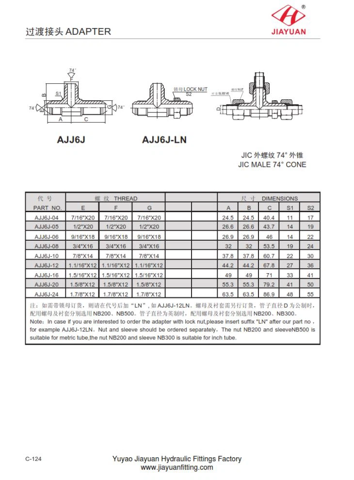 Run T Male JIC Bulkhead Connector