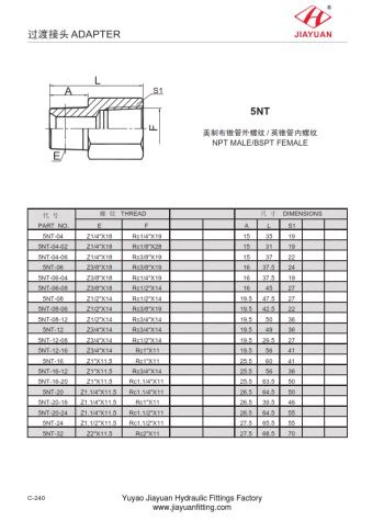 BSPT To NPT Adapter