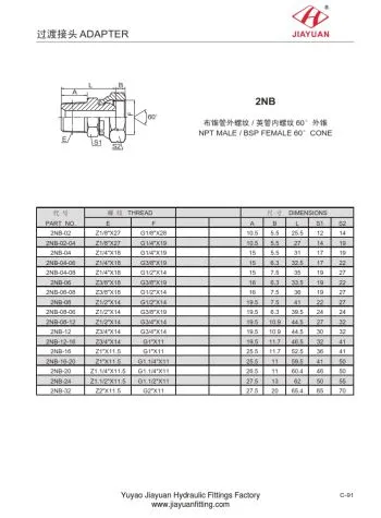 NPT Male Swivel BSPP Cone Fittings