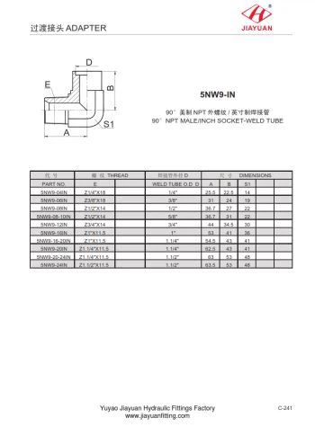 NPT Male Tube Fittings