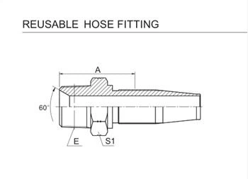 NPT MALE Reusable Hose Fittings