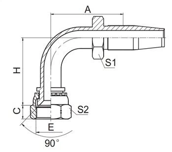 SAE Female 90 Cone Seat